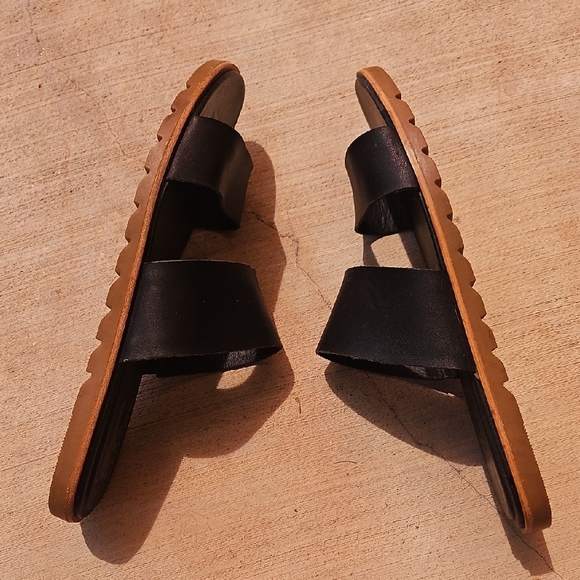 Sorel Ella II Sandals Black And Tan - Picture 6 of 6